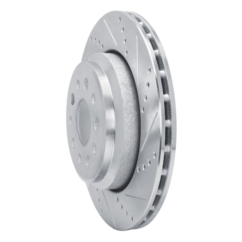 R1 Concepts R1 14-16 Maserati Ghibli Rear Right Drilled & Slotted Silver Brake Rotor