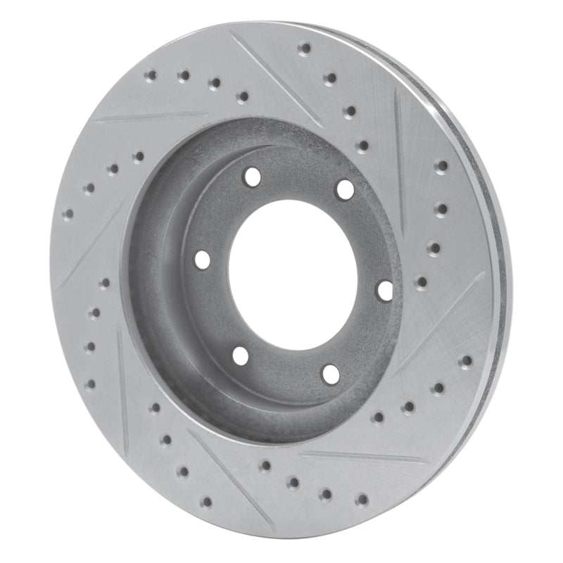 R1 Concepts R1 93-98 Toyota T100 Front Left Drilled & Slotted Silver Brake Rotor