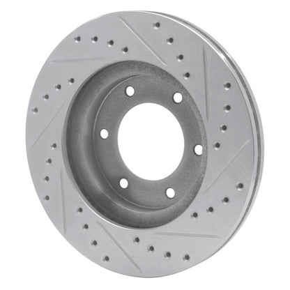R1 Concepts R1 93-98 Toyota T100 Front Left Drilled & Slotted Silver Brake Rotor
