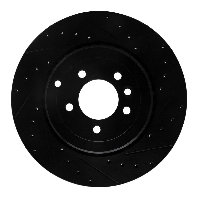 R1 Concepts R1 10-13 Land Rover Range Rover Sport Rear Right Drilled & Slotted Black Brake Rotor