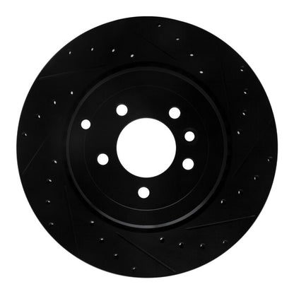 R1 Concepts R1 10-13 Land Rover Range Rover Sport Rear Right Drilled & Slotted Black Brake Rotor