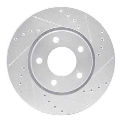R1 Concepts R1 01-07 Chrysler Voyager Front Right Drilled & Slotted Silver Brake Rotor