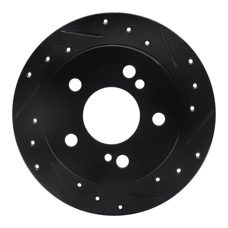 R1 Concepts R1 83-95 Mercedes-Benz 300D Rear Right Drilled & Slotted Black Brake Rotor