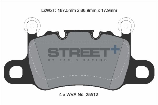 PAGID Racing T8277SP2001 STREET+ Brake Pads