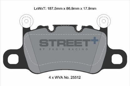 PAGID Racing T8277SP2001 STREET+ Brake Pads