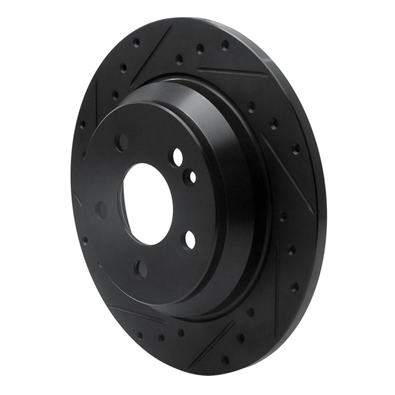 R1 Concepts R1 16-23 Mercedes-Benz Metris Rear Left Drilled & Slotted Black Brake Rotor