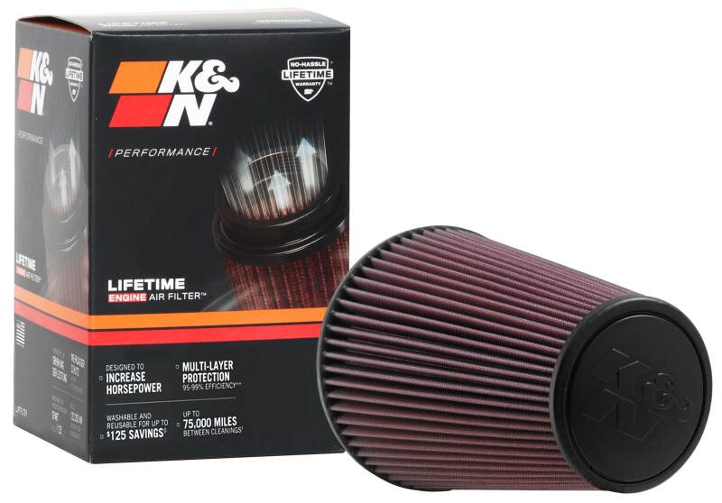 K&N Engineering K&N Universal Clamp-On Air Filter 6in FLG / 7-1/2in B / 4-1/2in T / 9in H