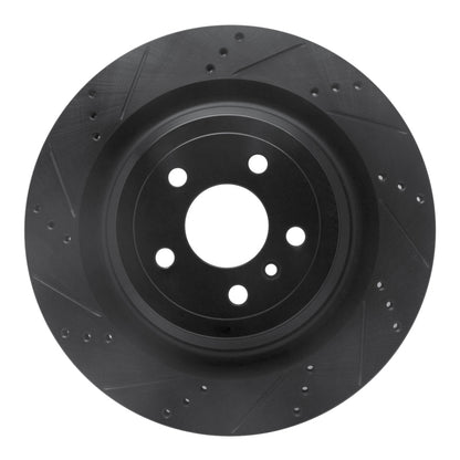 R1 Concepts R1 13-19 Mercedes-Benz GL350 Rear Left Drilled & Slotted Black Brake Rotor