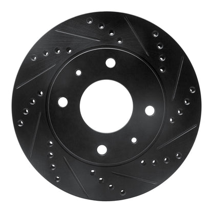 R1 Concepts R1 01-03 Hyundai Sonata Front Right Drilled & Slotted Black Brake Rotor