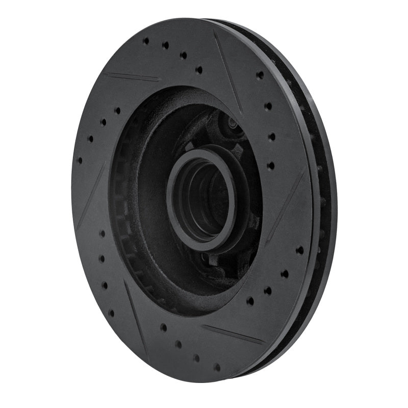 R1 Concepts R1 70-81 Buick Electra Front Left Drilled & Slotted Black Brake Rotor