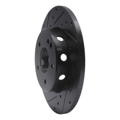 R1 Concepts R1 97-98 Mercedes-Benz C230 Front Left Drilled & Slotted Black Brake Rotor