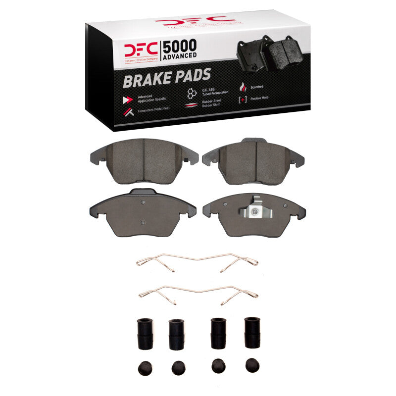 DFC 05-19 Volkswagen Jetta Sedan Front 5000 Advanced Ceramic Brake Pads and Hardware Kit