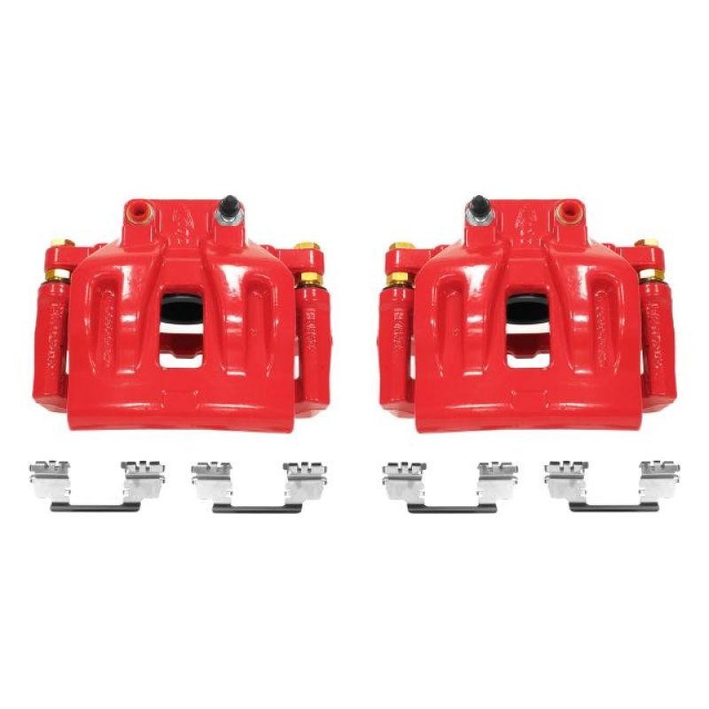 PowerStop Power Stop 12-17 Chrysler 300 Front Red Calipers w/Brackets - Pair