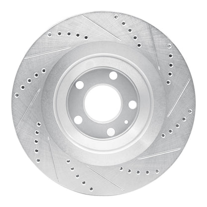 R1 Concepts R1 05-11 Audi A6 Quattro Rear Left Drilled & Slotted Silver Brake Rotor