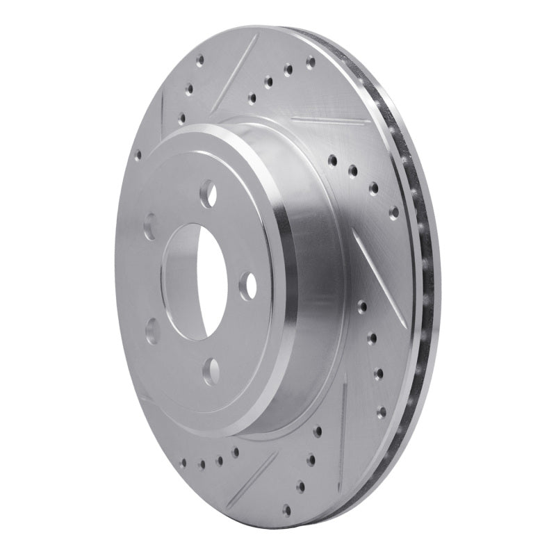 R1 Concepts R1 05-23 Chrysler 300 Rear Left Drilled & Slotted Silver Brake Rotor