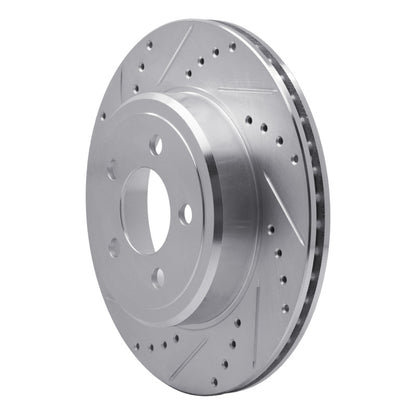 R1 Concepts R1 05-23 Chrysler 300 Rear Left Drilled & Slotted Silver Brake Rotor