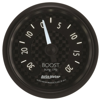 Autometer GT Series 52mm Mechanical 30 In Hg/20 psi Vacuum/Boost Gauge