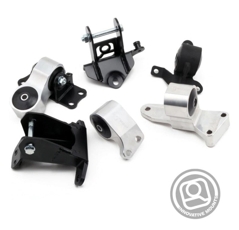Innovative Mounts Innovative 06-11 Honda Civic Si K-Series Silver Billet Aluminum Mounts 85A Bushings (Not K24 Trans)