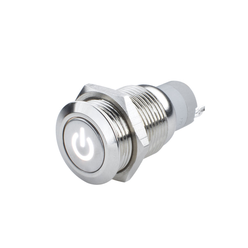 ORACLE Lighting Oracle Pre-Wired Power Symbol On/Off Flush Mount LED Switch - White