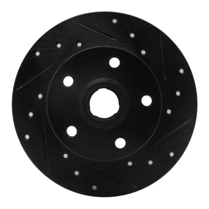 R1 Concepts R1 92-98 Volkswagen Golf Rear Right Drilled & Slotted Black Brake Rotor