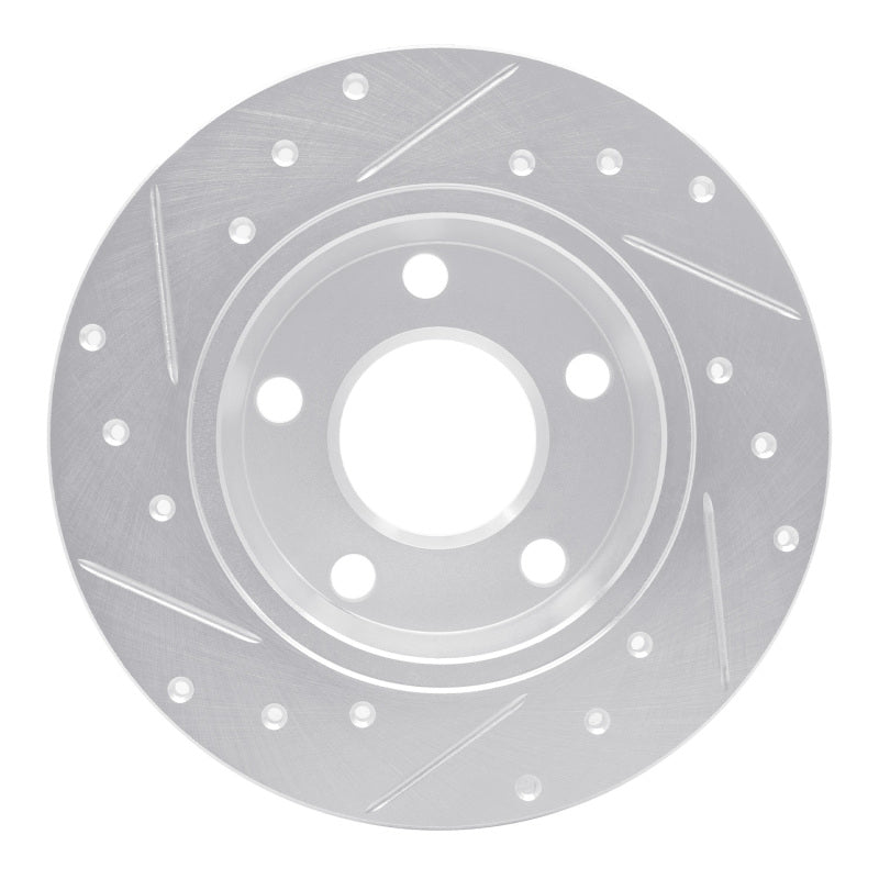 R1 Concepts R1 99-05 Audi A6 Quattro Rear Right Drilled & Slotted Silver Brake Rotor