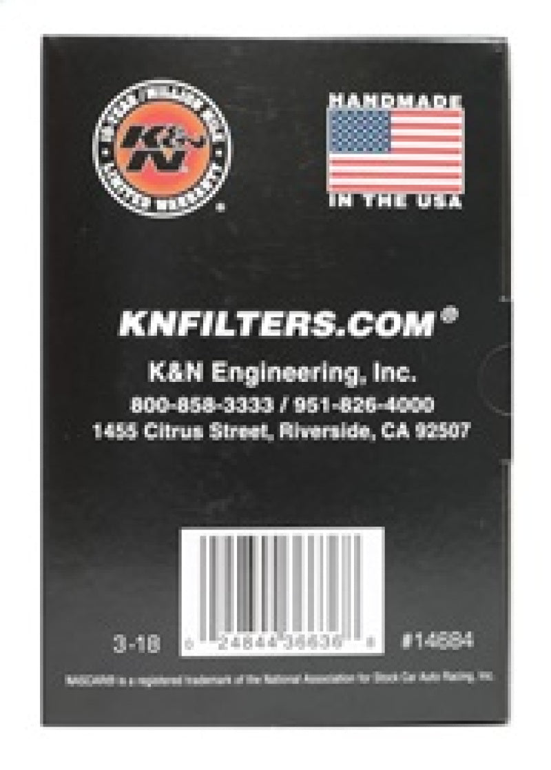 K&N Engineering K&N Universal Round Clamp-On Air Filter 3in Flange ID x 6in Base OD x 4.625in Top OD x 3in Height