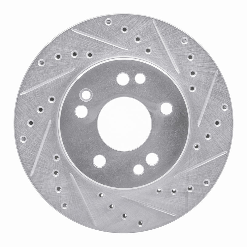 R1 Concepts R1 84-95 Mercedes-Benz 260E Front Right Drilled & Slotted Silver Brake Rotor