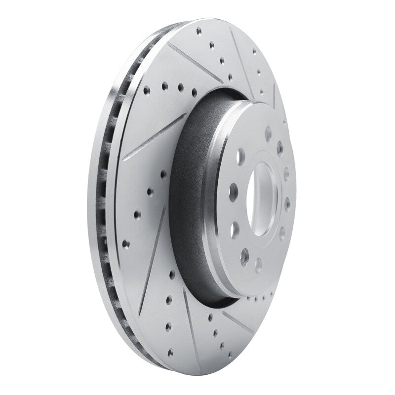 R1 Concepts R1 21-25 Jeep Grand Wagoneer Front Right Drilled & Slotted Silver Brake Rotor