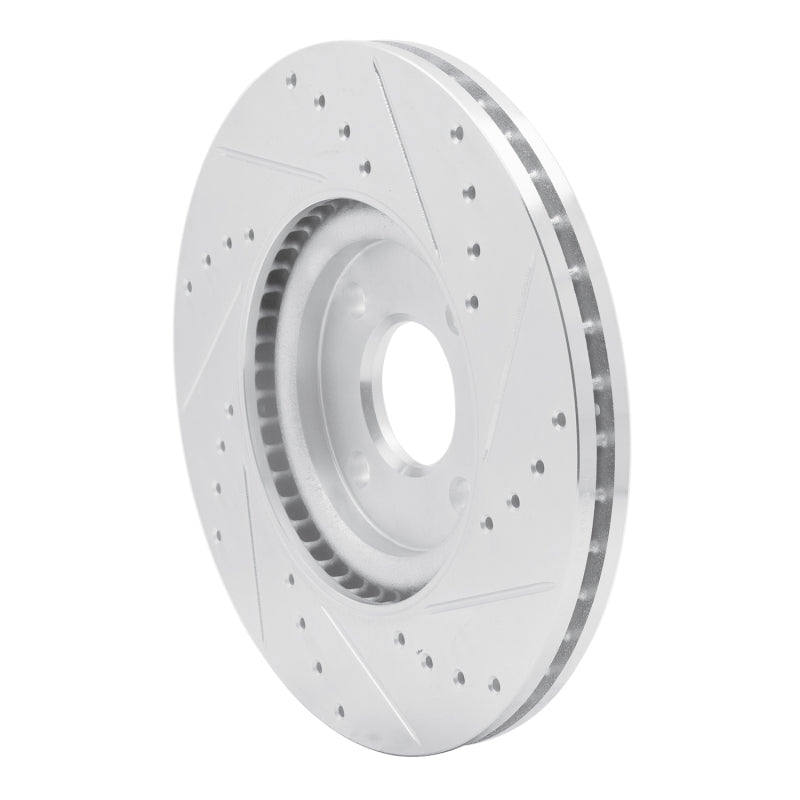 R1 Concepts R1 18-22 Ford Ecosport Front Left Drilled & Slotted Silver Brake Rotor