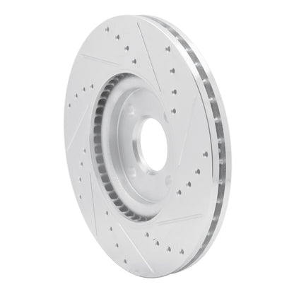 R1 Concepts R1 18-22 Ford Ecosport Front Left Drilled & Slotted Silver Brake Rotor