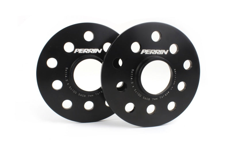 Perrin Performance PERRIN Subaru/Toyota/Scion 7mm Wheel Spacers (Slip-On Style With Studs) 5x114.3/5x100 56mm CB - Pair