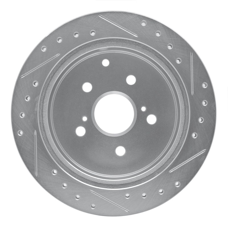 R1 Concepts R1 86-97 Toyota Previa Rear Left Drilled & Slotted Silver Brake Rotor
