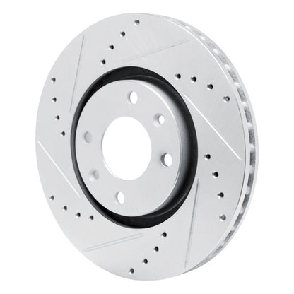 R1 Concepts R1 03-25 Peugeot Partner (Mexico) Front Left Drilled & Slotted Silver Brake Rotor