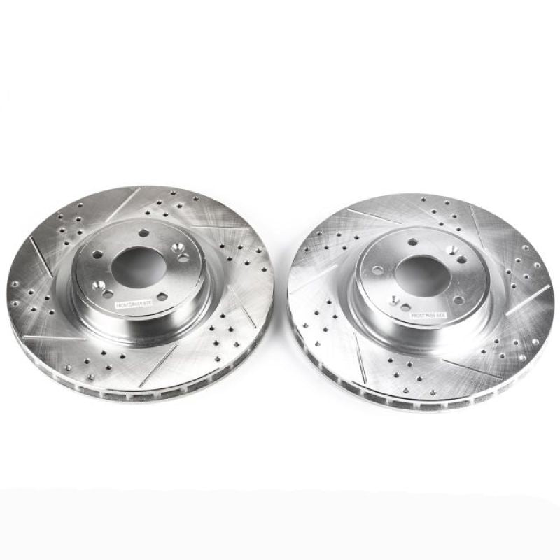 PowerStop Power Stop 10-16 Hyundai Genesis Coupe Front Evolution Drilled & Slotted Rotors - Pair