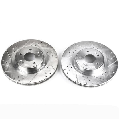 PowerStop Power Stop 10-16 Hyundai Genesis Coupe Front Evolution Drilled & Slotted Rotors - Pair