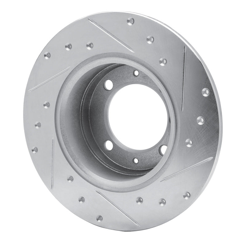 R1 Concepts R1 69-87 Saab 99 Rear Left Front Left Drilled & Slotted Silver Brake Rotor