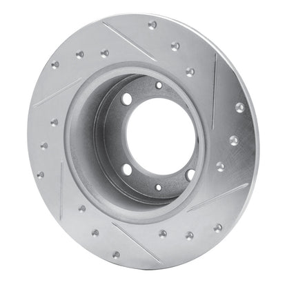 R1 Concepts R1 69-87 Saab 99 Rear Left Front Left Drilled & Slotted Silver Brake Rotor