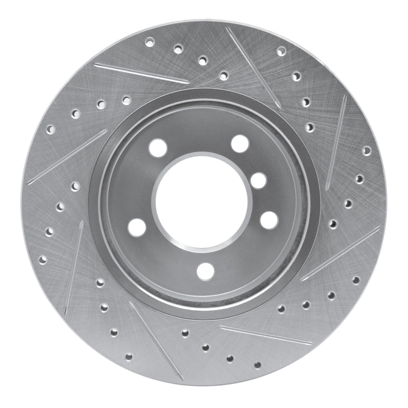 R1 Concepts R1 99-08 BMW 325CI (USA/Canada) Front Left Drilled & Slotted Silver Brake Rotor