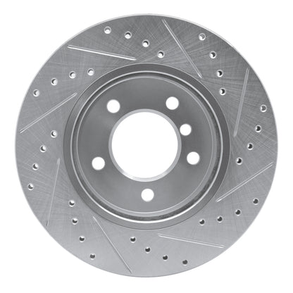 R1 Concepts R1 99-08 BMW 325CI (USA/Canada) Front Left Drilled & Slotted Silver Brake Rotor