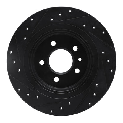 R1 Concepts R1 16-18 Buick Envision Rear Right Drilled & Slotted Black Brake Rotor
