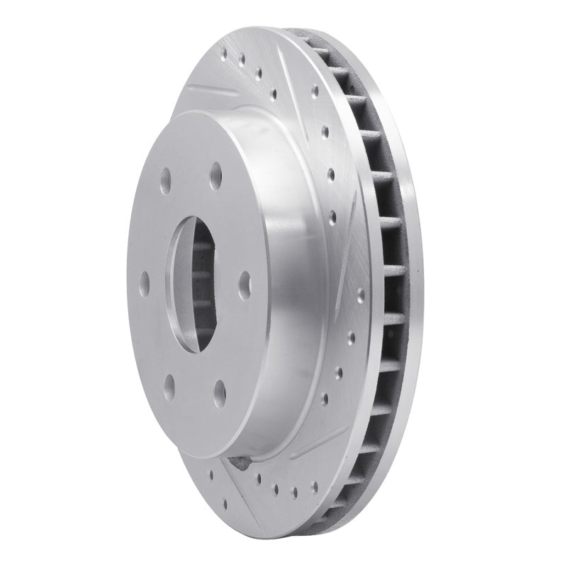 R1 Concepts R1 88-00 Cadillac Escalade Front Right Drilled & Slotted Silver Brake Rotor