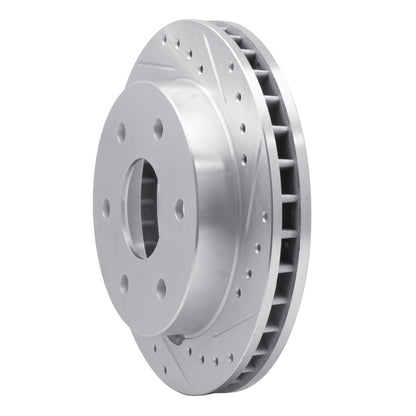 R1 Concepts R1 88-00 Cadillac Escalade Front Right Drilled & Slotted Silver Brake Rotor