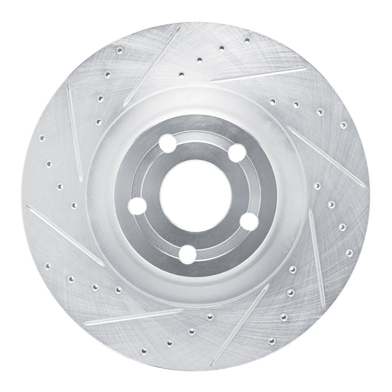 R1 Concepts R1 22-25 Ford Maverick Front Left Drilled & Slotted Silver Brake Rotor