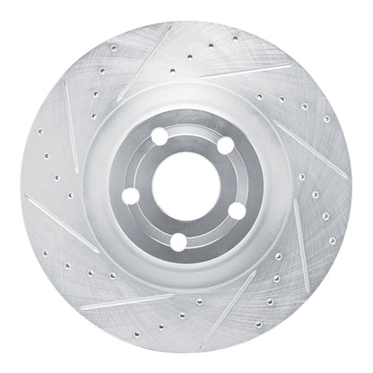 R1 Concepts R1 22-25 Ford Maverick Front Left Drilled & Slotted Silver Brake Rotor