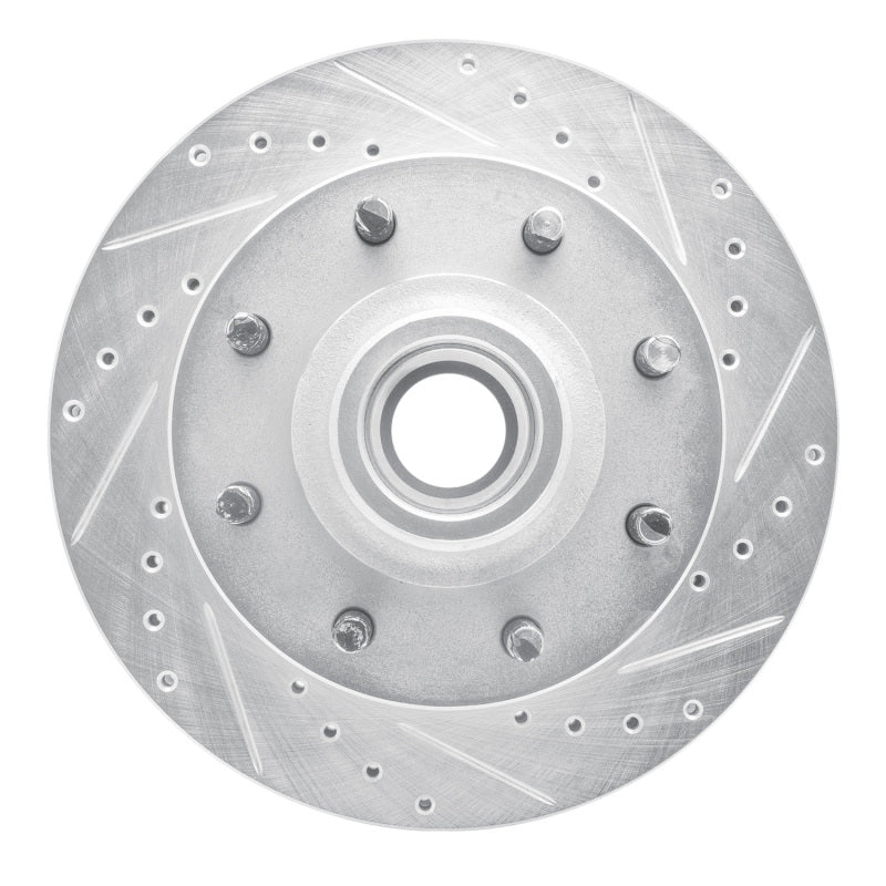 R1 Concepts R1 01-02 Chevrolet Express 3500 Front Right Drilled & Slotted Silver Brake Rotor