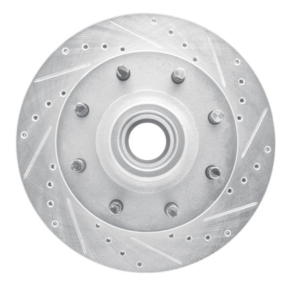R1 Concepts R1 01-02 Chevrolet Express 3500 Front Right Drilled & Slotted Silver Brake Rotor
