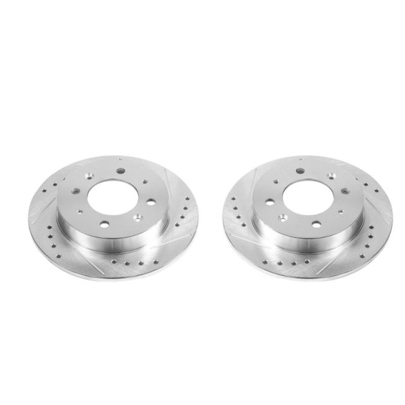 PowerStop Power Stop 04-09 Kia Spectra Rear Evolution Drilled & Slotted Rotors - Pair