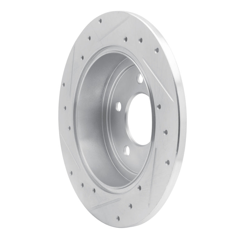 R1 Concepts R1 97-07 Chrysler Town & Country Rear Right Drilled & Slotted Silver Brake Rotor
