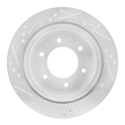 R1 Concepts R1 15-17 Mitsubishi Montero Limited (Mexico) Rear Right Drilled & Slotted Silver Brake Rotor