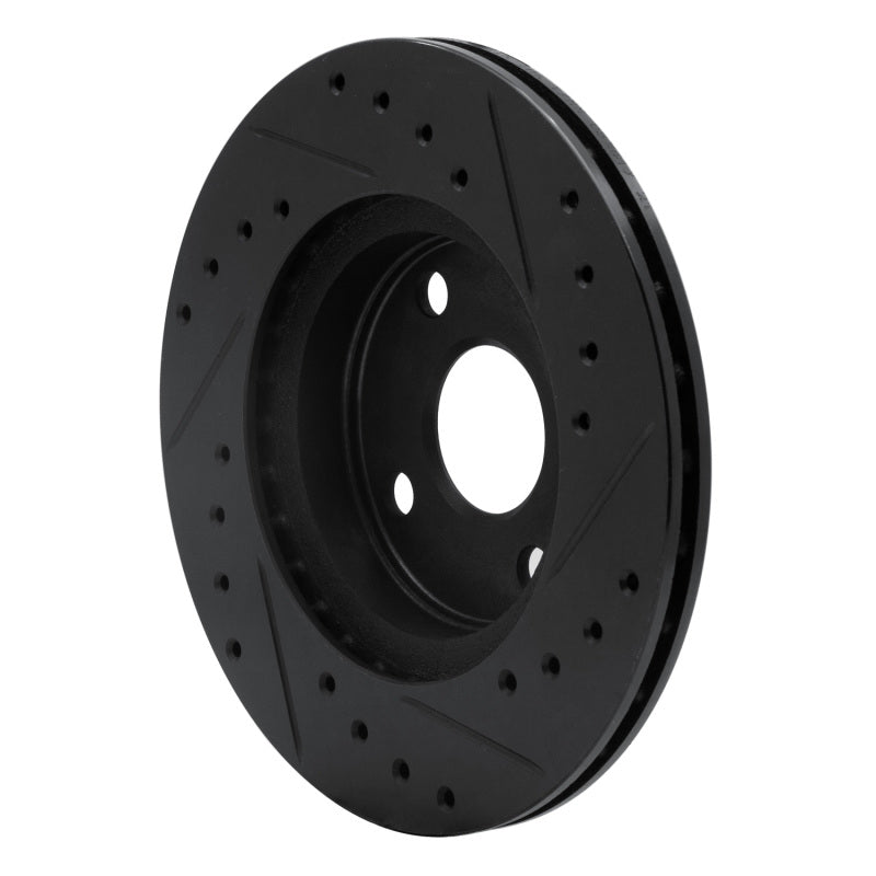 R1 Concepts R1 92-95 Toyota Paseo Front Left Drilled & Slotted Black Brake Rotor